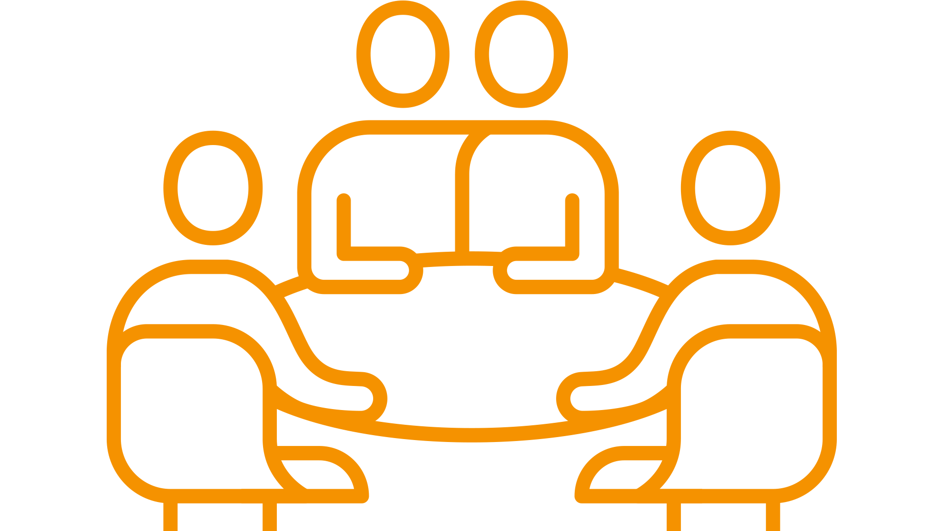 pictogram of people around a table