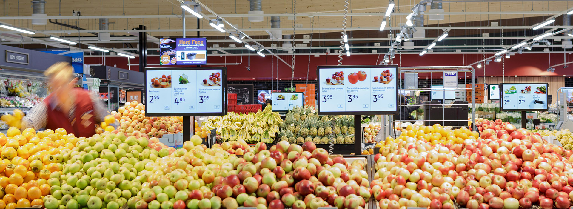 Banner of grocery store- fruit department
